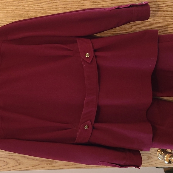 Vintage Custom Made VOGUE AMERICAN DESIGNER ORIGINAL Purple Corduroy Pant Suit - Picture 4 of 8